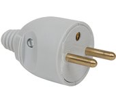 Enchufe eléctrico macho 2 polos + tierra, 16 a, debflex
