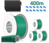 Cable perimetral de 400 m juego de conectores de cable para robot cortacésped clavos de jardín clavos de tierra