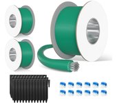 Cable delimitador de 300 m para robots cortacésped + 1050 estacas + 36 conectores de cable