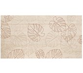 Lines - cabecero de cama de madera maciza estampado motivo 'leaves lines' en tono natural de 105x80cm - decowood
