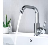 Grifo lavabo chromo, grifo de baño, mezclador monomando - lomazoo rosely
