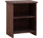 Ion - mesita de noche de madera maciza en tono nogal 50x42cm - decowood