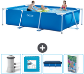 Paquete de piscina - intex - rectángulo - 300x200x75 cm + accesorios cb124