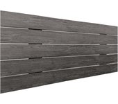Dhome cabecero de madera reciclada dm estilo palet horizontal cama palets herrajes incluidos (105cm, ceniza madera)