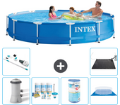 Paquete de piscina - intex - alrededor - 366x366x76 cm + accesorios a1773