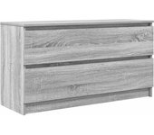 Mueble de tv | mueble de salón | mesa de tv madera contrachapada gris sonoma 100x35x54 cm cfw85119