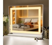 Espejo maquillaje con luz de pared 58x46cm - tira luminosa