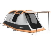 Tienda de campaña outsunny poliéster multicolor 370x220x130 cm