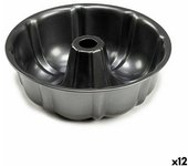 Molde para tartas gris oscuro metal acero al carbono 25,4 x 8 x 25,4 cm (12 unidades)