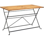 Mesa plegable de jardín de madera maciza de acacia 120x70x74 cm