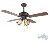 Ventilador de techo orbegozo | 4 palas | 105 cm | 60w | 3 velocidades | blanco | ideal para espacios pequeños