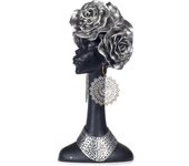 Signes grimalt by sigris - figuras decorativas | figura en resina - cabeza africana - 28 x 13 x 10 cm