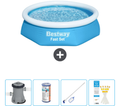 Paquete de piscina - bestway - alrededor - 244x244x61 cm + accesorios cb58