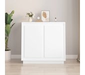 Aparador | aparador de comedor | armario de cocina de madera contrachapada blanco 80x34x75 cm cfw63209