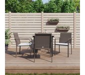 Juego comedor jardín 5 piezas，conjunto de comedor de exterior，conjunto de jardín y cojines ratán sintético y acero cfw587504