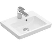 Lavabo villeroy & boch lavabo a mano subway 450x370mm, 1 agujero para grifo, con rebosadero, 73154501, color: blanco
