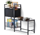 Vevor soporte comedero elevado 92x27x75 cm, estante de almacenaje perros, organizador para juguetes y comida, para perros grandes, medianos y pequeños