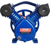 Vevor cabezal bomba compresor aire, 3 hp, cabezal bomba pistón lubricado con aceite de 2 cilindros, flujo 177 l/min 6,25 cfm (90 psi), hierro fundido