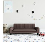 Sofá para niños | sofá de salón | sofá de descanso de cuero sintético marrón 90x53x30 cm cfw66189