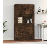 Aparador alto | aparador de comedor | armario de cocina madera contrachapada roble ahumado cfw21801