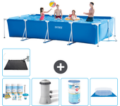 Paquete de piscina - intex - rectángulo - 450x220x84 cm + accesorios a298