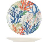 H&h 12 platos de fruta mayabay de gres decorado 19,5 cm