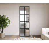 Puerta corredera en aluminio y vidrio templado esmerilado - alt. 205 x ancho 93 cm - wilden ii