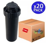 Pack 20 aspersor de riego toro t5p rs, ángulo ajustable 7,6 a 15,2 m, aspersor turbina emergente 3/4''