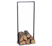 Range-bûches droit en acier noir-45x25x110 cm--0--0