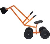 Costway excavadora de arena para niños con asiento giratorio, juguete excavadore de metal para arena, excavadora de asiento para caja de arena, excava