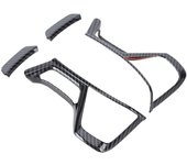 Marco de volante de coche de 4 piezas de repuesto de estilo de fibra de carbono para mitsubishi pajero sport 2019-2020