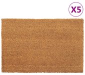 Felpudo 5 uds. natural 40x60 cm fibra de coco tufted
