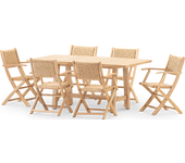 Conjunto comedor mesa 170x90 siena y 6 sillas enea - java light