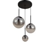 Lámpara colgante con 3 tulipas de cristal color gris ahumado. bombilla e27 (disponible lámpara de 1 luz) ref. 3327-3