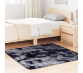 Alfombra de pelo largo navarra gris oscuro 120x120 cm