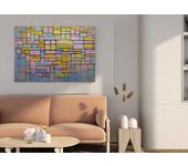 Cuadro wall art | composición no. v tableau ii de piet mondrian | impresión giclée sobre lienzo de algodón 100% | bastidor de 3cm | 55x75cm