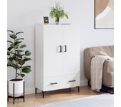 Aparador alto | aparador de comedor | armario de cocina madera de ingeniería blanco 69,5x31x115 cm cfw82669
