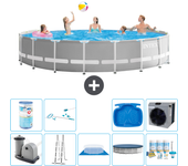 Paquete de piscina - intex - alrededor - 549x549x122 cm + accesorios a2340