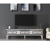 Mueble tv karya blanco plata