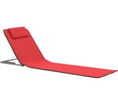Estera de playa plegable 2 unidade | tapete de exterior acero y tela rojo cfw31528