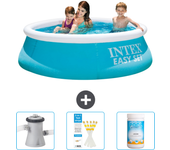 Paquete de piscina - intex - alrededor - 183x183x51 cm + accesorios cb73