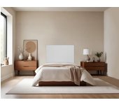 Cabecero tapizado milán | cabezal acolchado | tapizado en polipiel de alta gama | color blanco | medida: 110x110x5 cm (cama 105 cm)
