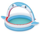 Bestway piscina hinchable infantil 2 aros tiburon aspersor 163x127x92 cm +2 años jardin 53