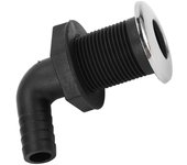 Conector de nailon para pasacascos de s de 3/4 pulgadas y 20 mm con ajuste giratorio para popa de s, pozos para peces, hieleras y yates