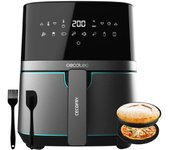 Cecotec freidora sin aceite de aire cecofry full inoxblack 5500 accesorios. dietética y digital 1450 w nominal 1600 w máxima 5l volumen 55l área