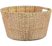 Cesta redonda con asas cm 38xh20, marca h&h, seagrass
