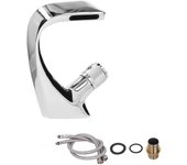 Grifo de baño de rosca 3/8, estilo elegante de elevación, grifo de fregadero con tubo de núcleo de cobre