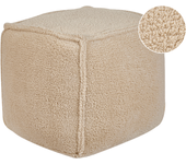Beliani puf alipur bouclé marrón claro 40 cm 40 cm 40 cm