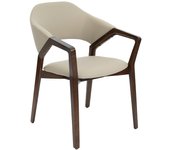 Silla comedor estructura nogal 57 x 58 x 80 cm.