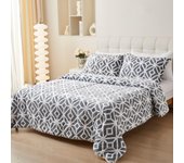 Tienda eurasia - edredón nórdico borreguito, poliéster, gris y blanco, 135/150 2 fundas
